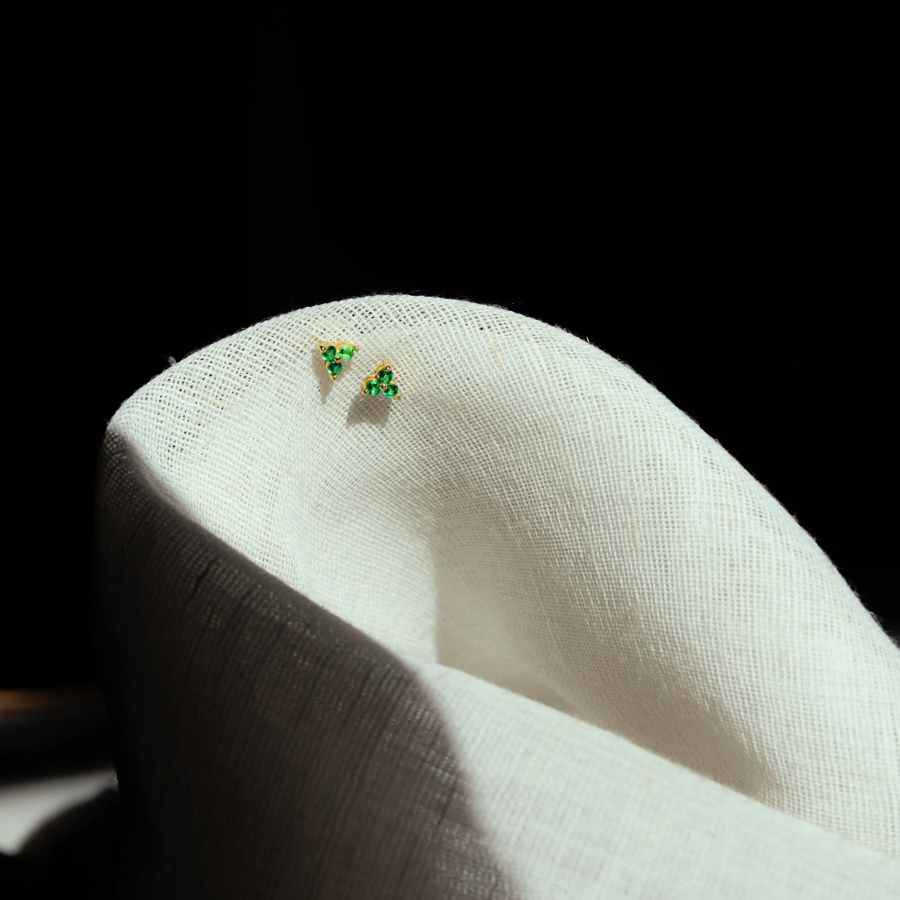 Tri-CZ Prong Studs