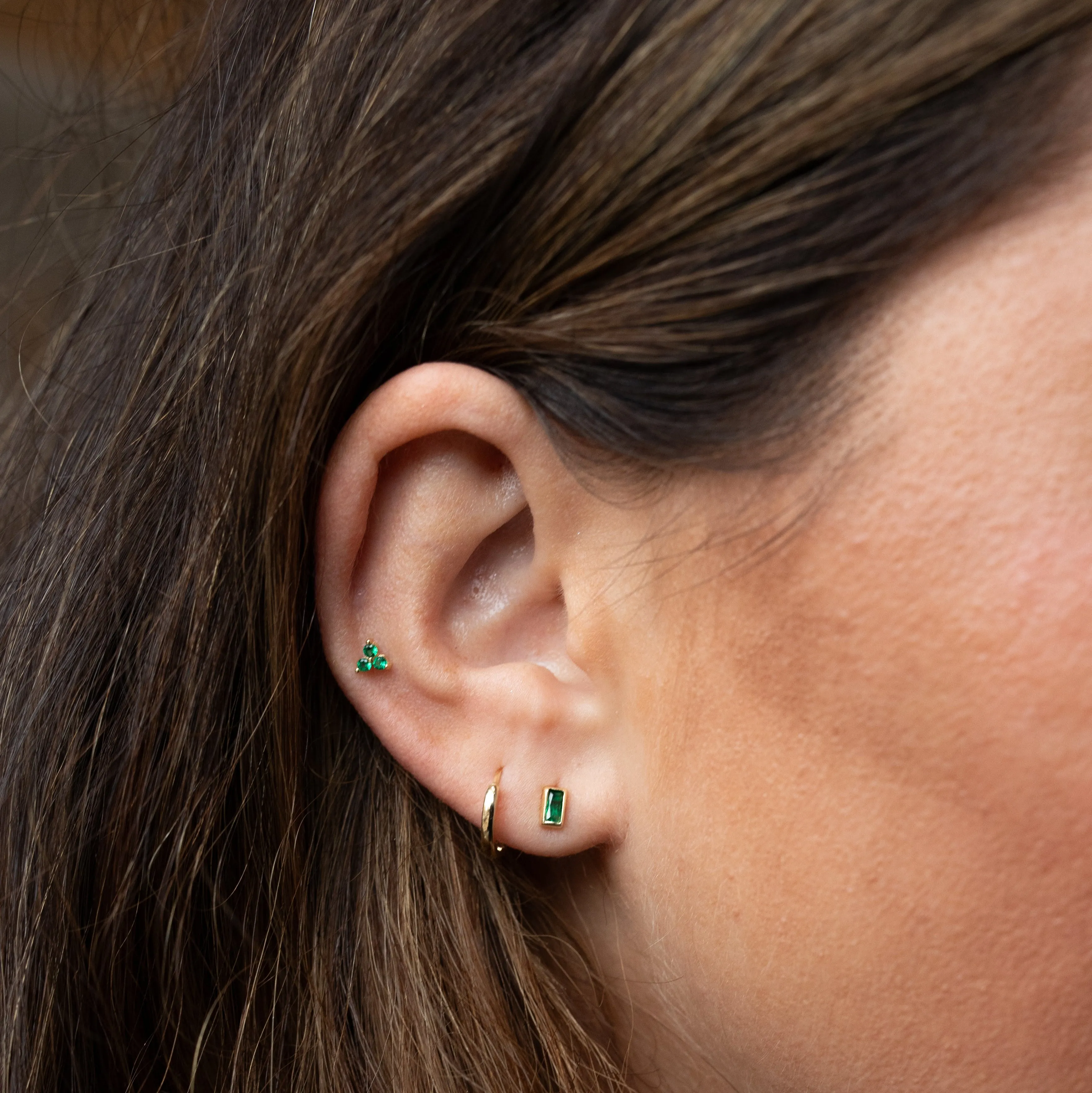 Tri-CZ Prong Studs