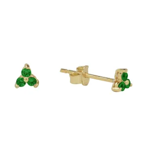 Tri-CZ Prong Studs