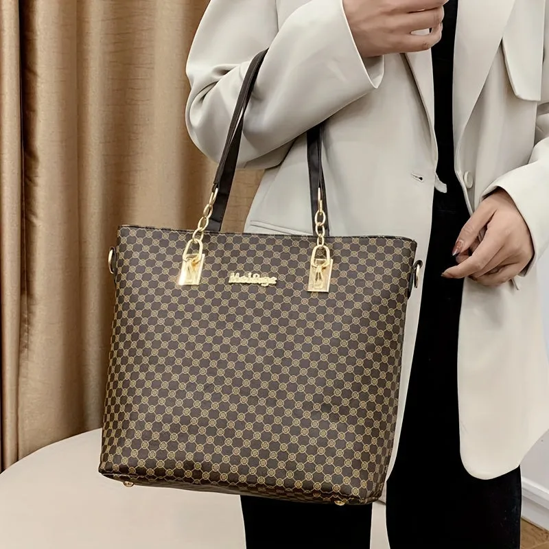 Versatile, Elegant 6-Piece PU Leather Tote/Clutch Sets