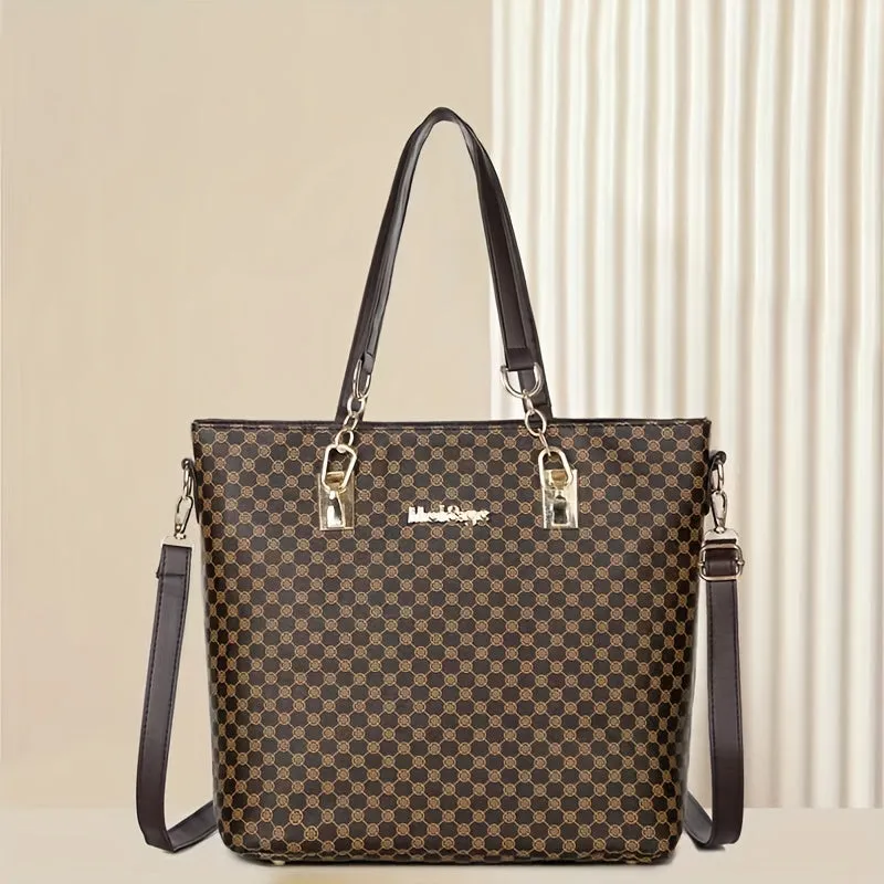 Versatile, Elegant 6-Piece PU Leather Tote/Clutch Sets