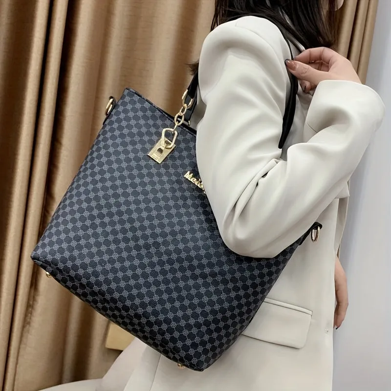 Versatile, Elegant 6-Piece PU Leather Tote/Clutch Sets
