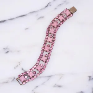 Vintage Shade of Pink Rhinestone Bracelet
