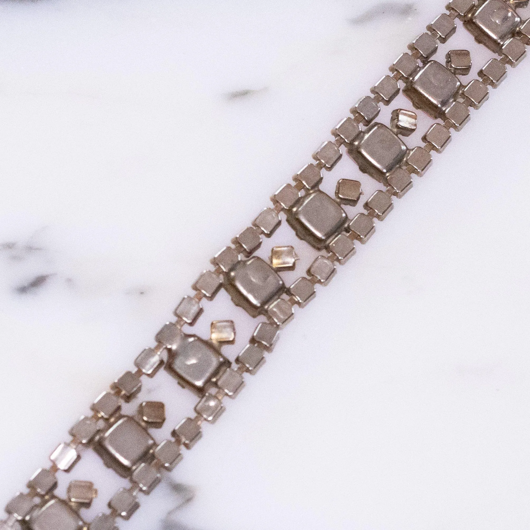 Vintage Shade of Pink Rhinestone Bracelet