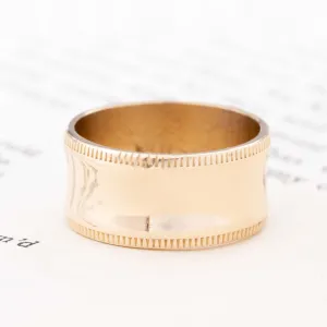 Vintage Wide Gold Band
