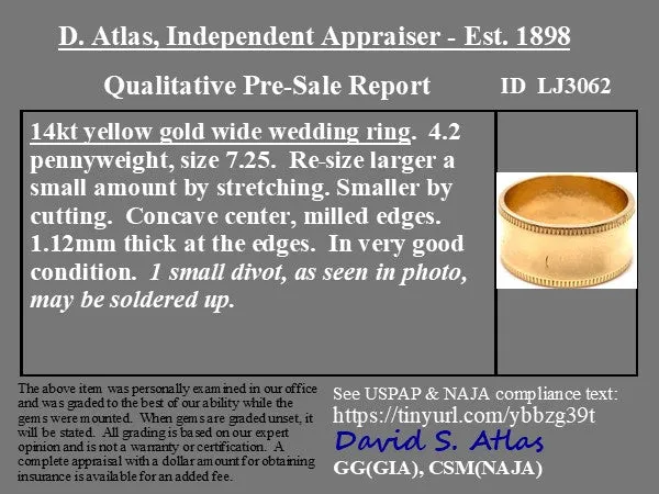 Vintage Wide Gold Band