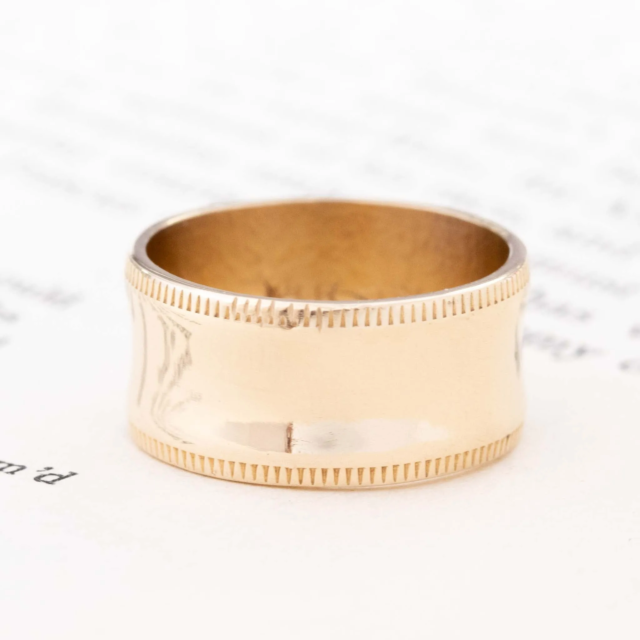 Vintage Wide Gold Band