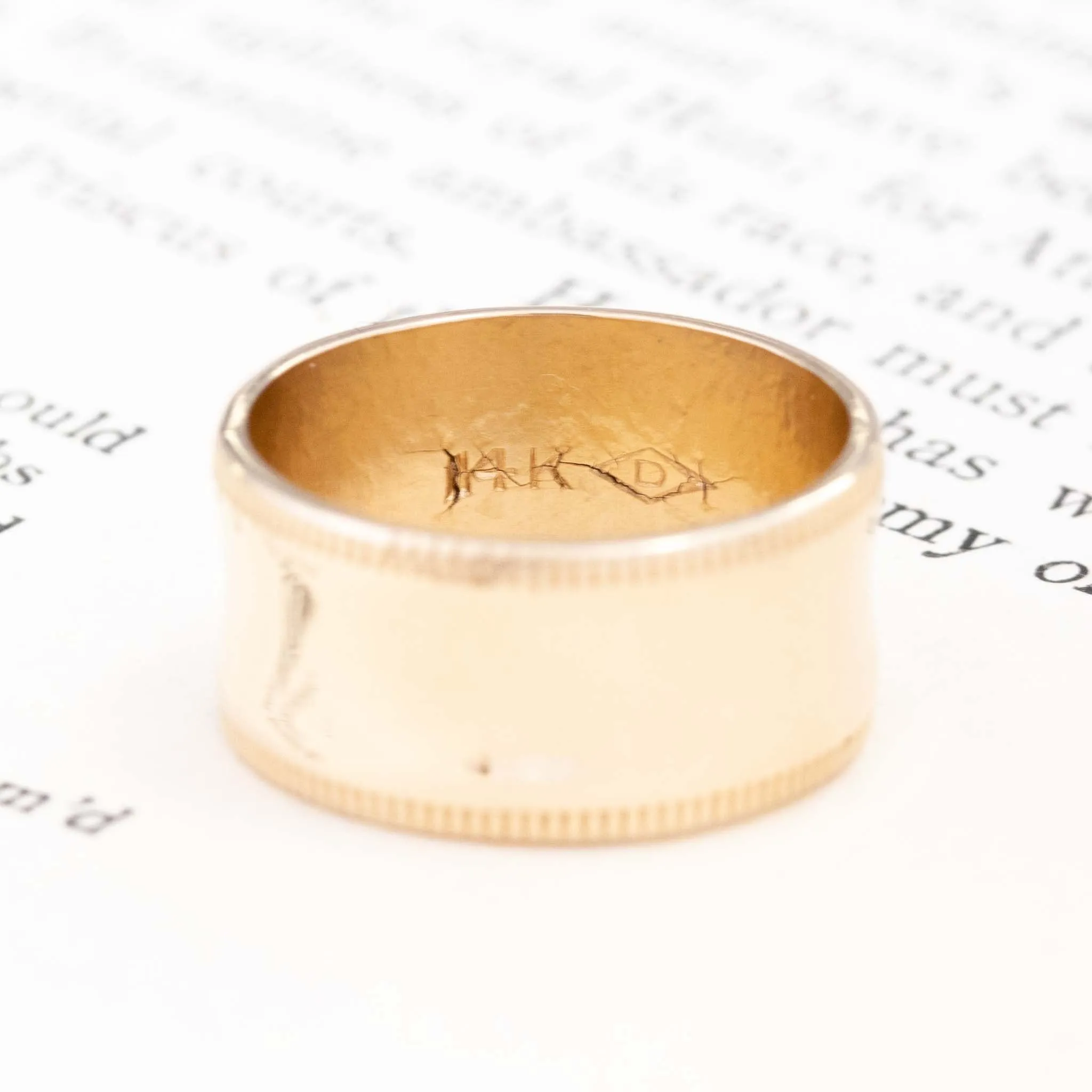Vintage Wide Gold Band