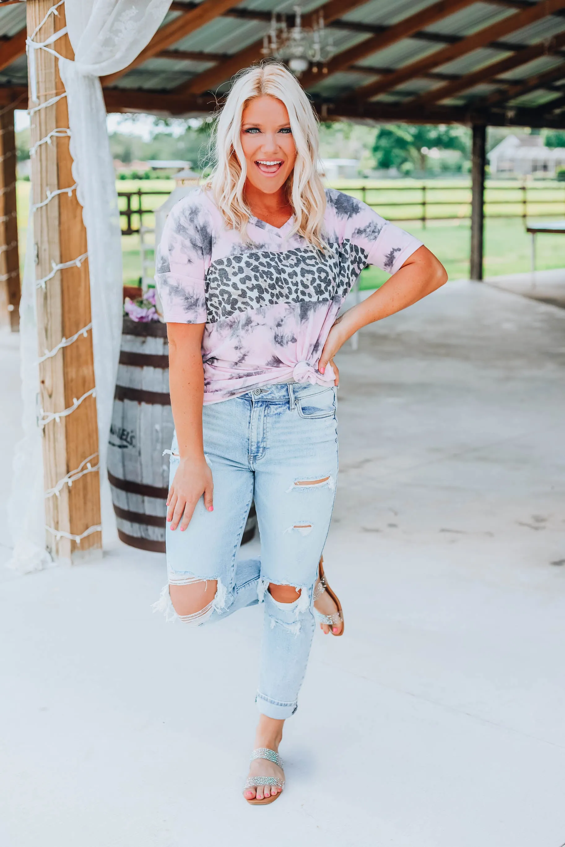 Where To Now Color Block Top