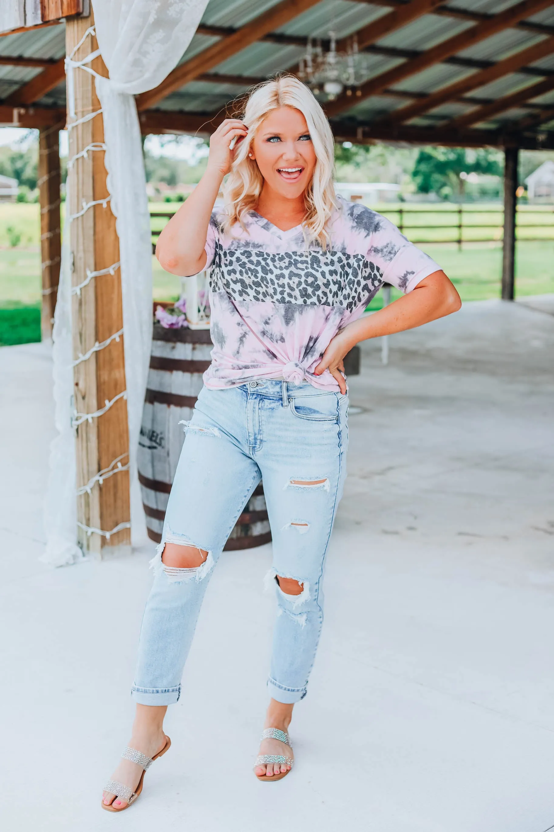 Where To Now Color Block Top