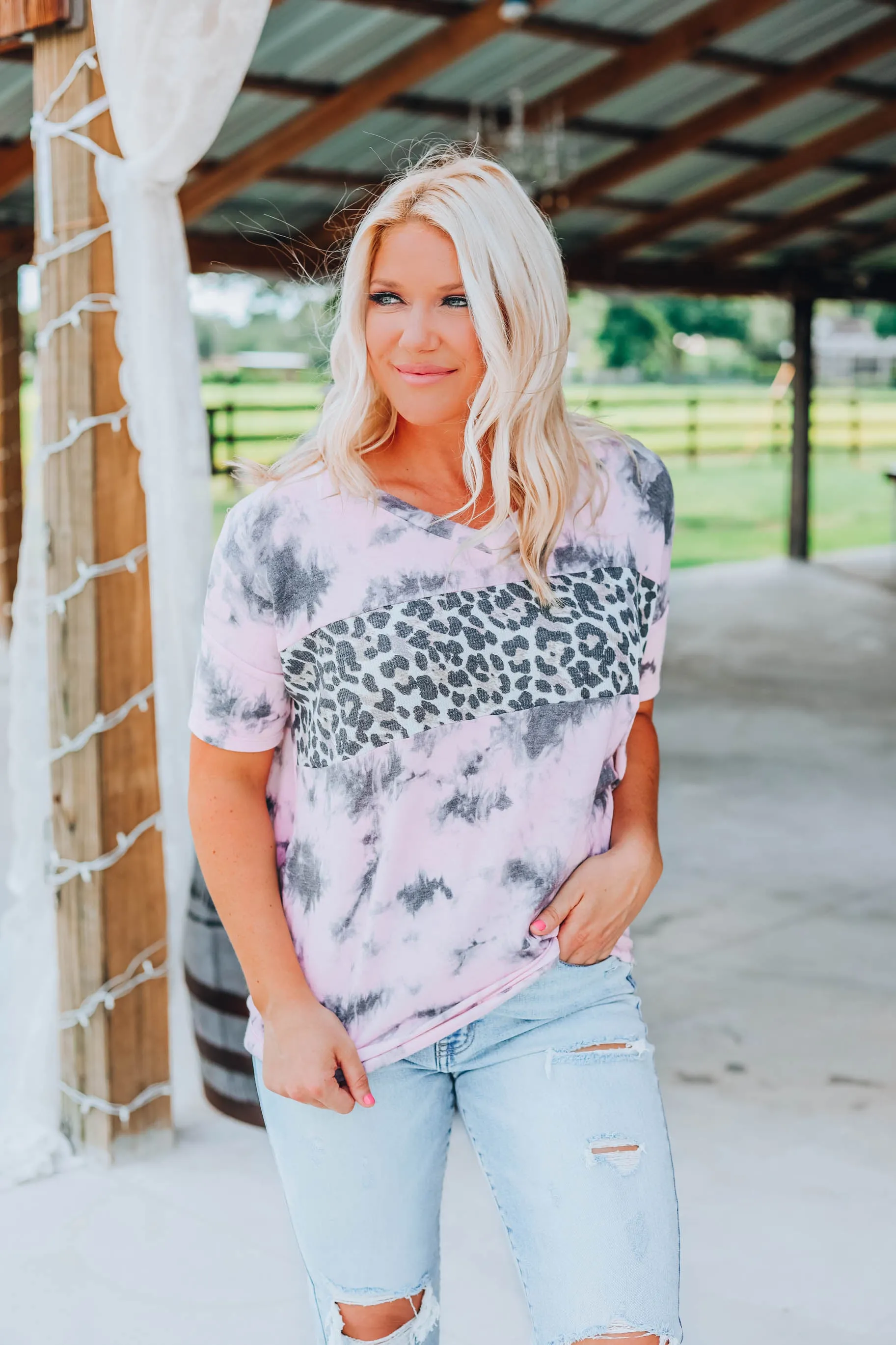 Where To Now Color Block Top