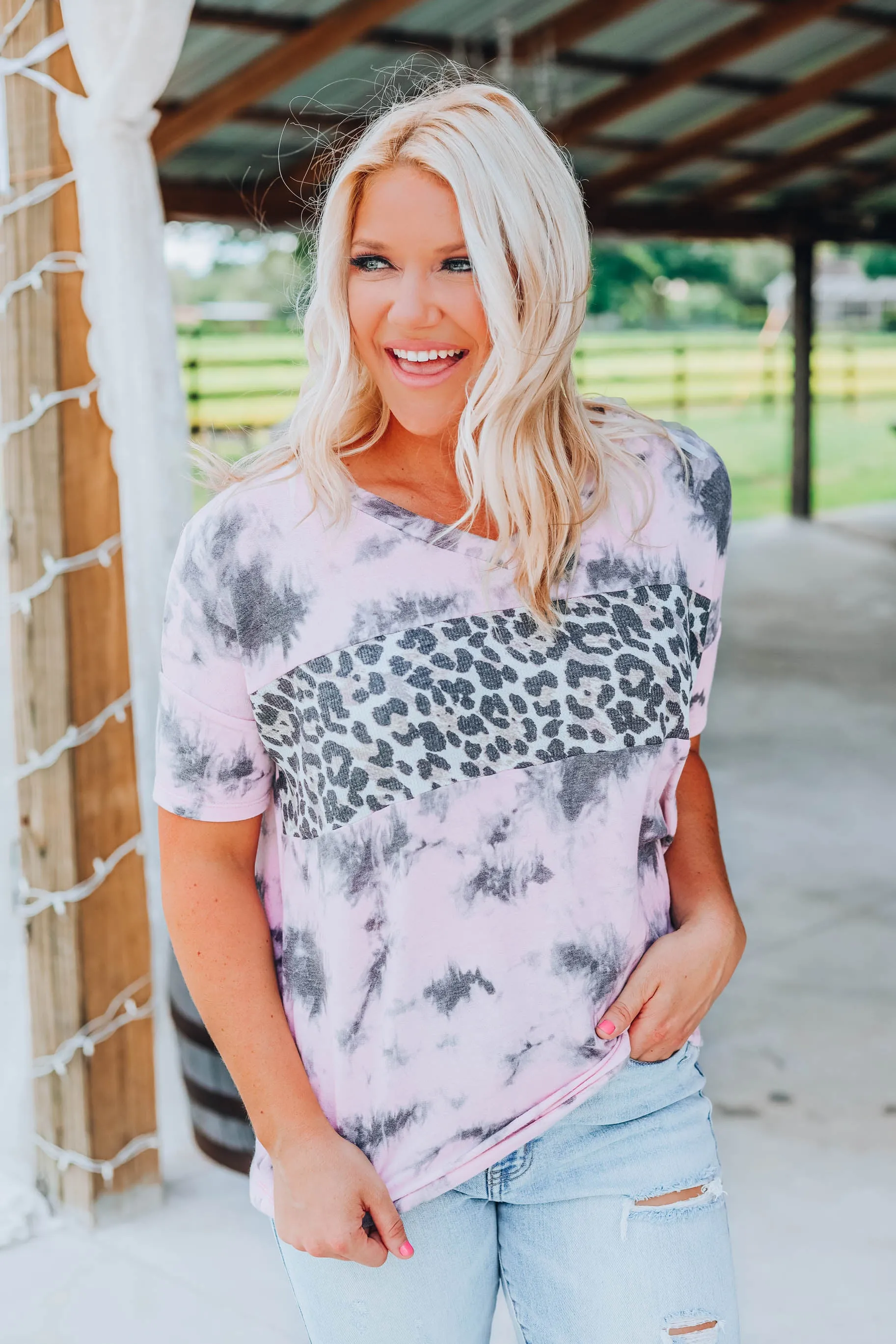 Where To Now Color Block Top