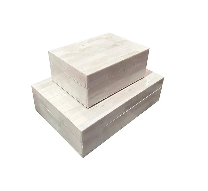 White Bone Tile Box