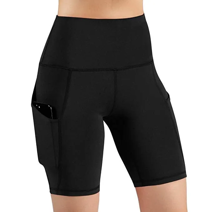 Women High Waist Out Pocket Yoga Short