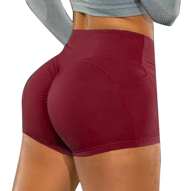 Women High Waist Out Pocket Yoga Short