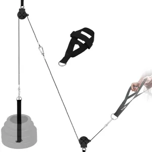 Yes4All Weight Plate Loading Pin 1 inch and 2 inch, Fitness LAT Cable Pulley System Gym, Heavy Duty Gym Equipment For Home with Tricep Rope Cable Attachment