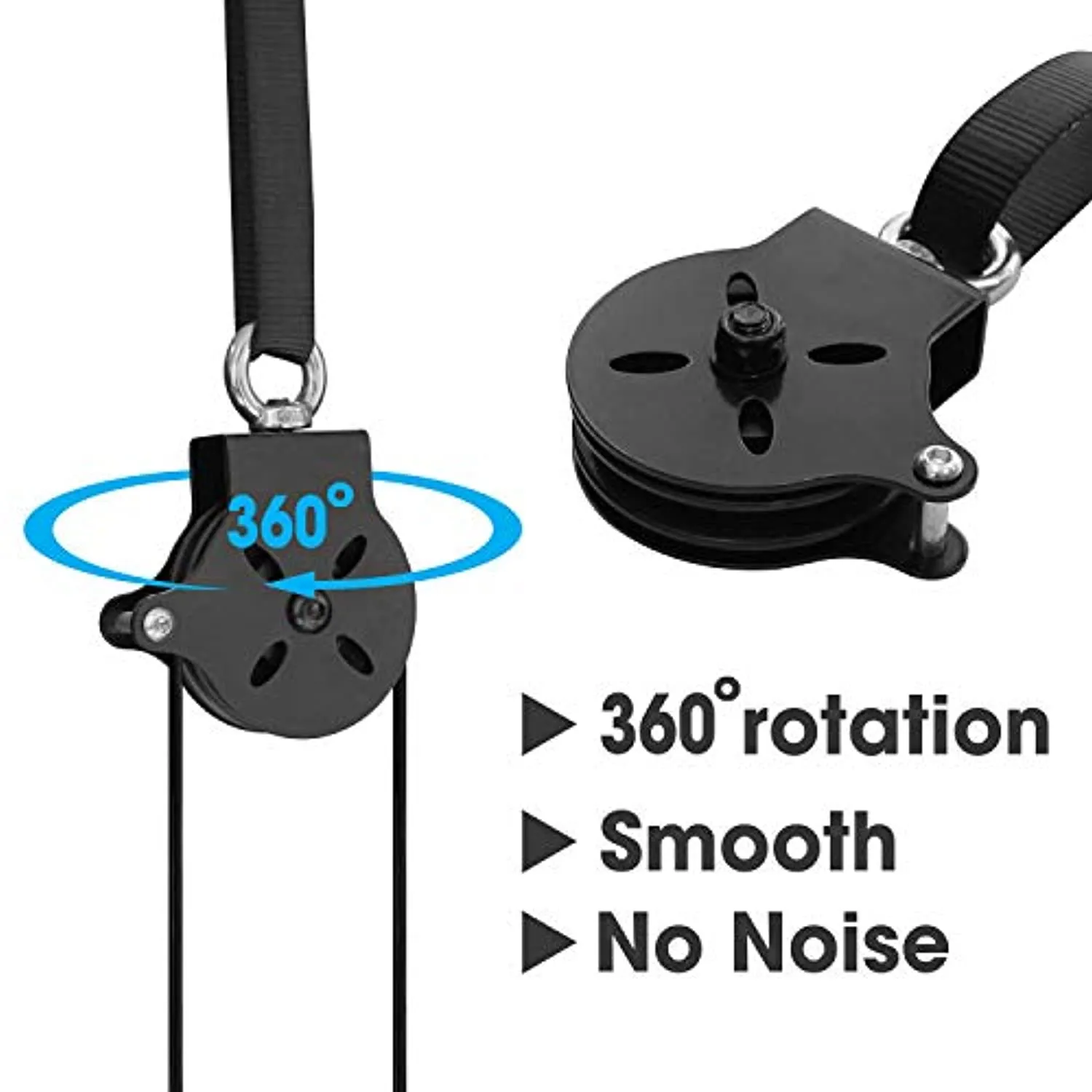 Yes4All Weight Plate Loading Pin 1 inch and 2 inch, Fitness LAT Cable Pulley System Gym, Heavy Duty Gym Equipment For Home with Tricep Rope Cable Attachment