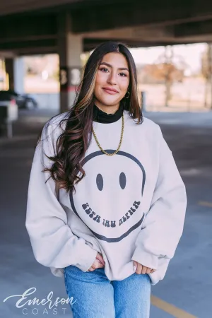 Zeta Tau Alpha Oatmeal Smile Crewneck